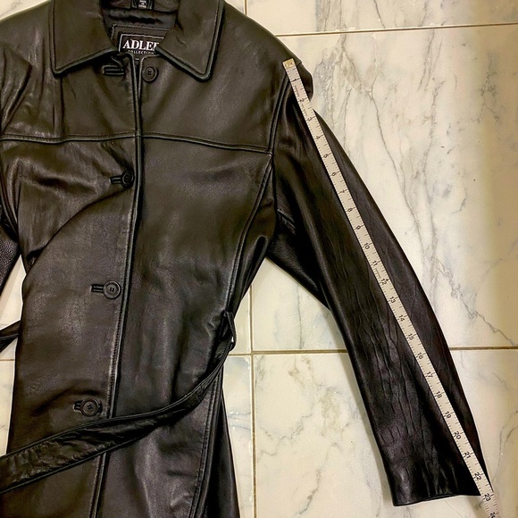 Women's Vintage 100% Lamb Leather Coat | Adler Collection | Black | Size: Small - Picture 10 of 10